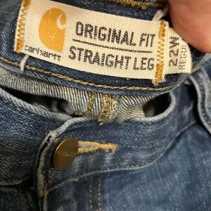 Carhartt plus 22W straight fit heavy denim jeans original fit